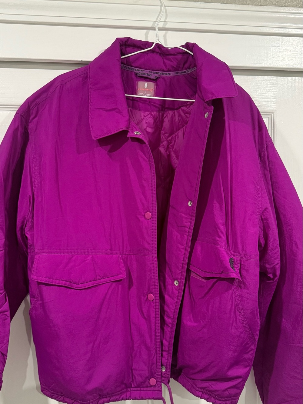 Free People Movement purple puffer jacket in size L #movement #outerwear